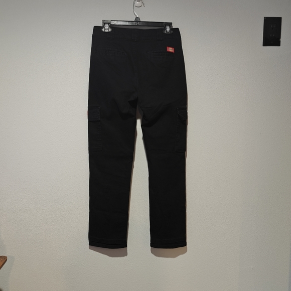 Y2K Dickies Flex Cargo Pants Size 7 / 28 Black - Picture 4 of 8